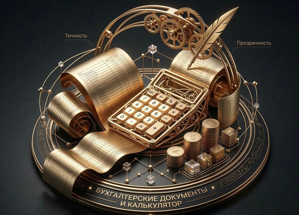 Бухгалтерские документы и калькулятор
